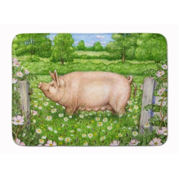 Carolines Treasures Carolines Treasures CDCO0374RUG Pig In Dasies by Debbie Cook Machine Washable Memory Foam Mat CDCO0374RUG - main